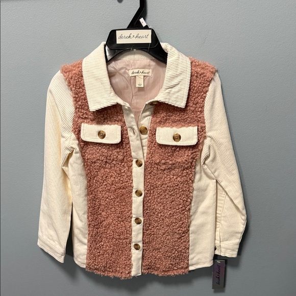 Derek Heart Other - Derek Heart Kids Pink and Cream Button-Up Shirt